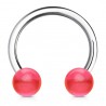 Piercing micro circulaire boules acryliques roses (14)