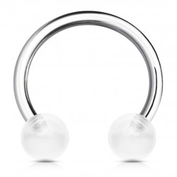 Piercing micro-circulaire 14 - Boules acryliques roses