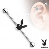 Piercing industriel 150 - Playboy lapin noir