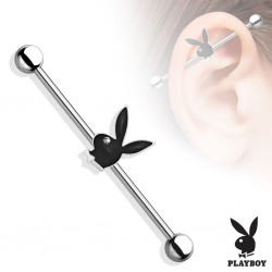 Piercing industriel 150 - Playboy lapin noir