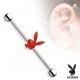 Piercing industriel 150 - Playboy lapin rouge