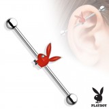 Piercing industriel 150 - Playboy lapin rouge