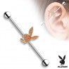 Piercing industriel 140 - Playboy gold-ip rose satiné