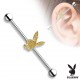 Piercing industriel 140 - Playboy gold-ip jaune satiné