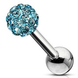 Cartilage hélix, tragus 19 - Boule férido bleu-clair