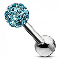 Cartilage hélix, tragus 19 - Boule férido bleu-clair