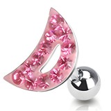 Cartilage hélix, tragus 26 - Férido lune rose