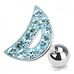 Cartilage hélix, tragus 26 - Férido lune bleu-clair