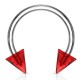 Piercing micro-circulaire 18 - Acrylique pointes rouges