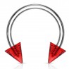 Piercing micro-circulaire 18 - Acrylique pointes rouges