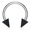 Piercing micro-circulaire 18 - Acrylique pointes noires