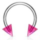 Piercing micro-circulaire 18 - Acrylique pointes roses