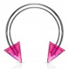 Piercing micro-circulaire 18 - Acrylique pointes roses