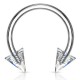 Piercing micro-circulaire 18 - Acrylique pointes transparentes