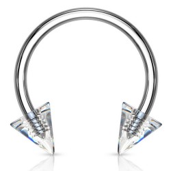 Piercing micro-circulaire 18 - Acrylique pointes transparentes