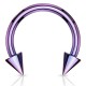Piercing micro-circulaire 04 - Plaqué titane lilas pointes