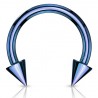 Piercing micro circulaire pointes bleues plaqué titane (04)