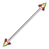 Piercing industriel 93 - Pointes striées rastas