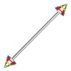 Piercing industriel 93 - Pointes striées rastas