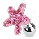 Cartilage hélix, tragus 27 - Férido étoile rose