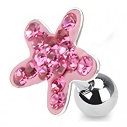 Cartilage hélix, tragus 27 - Férido étoile rose