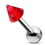 Cartilage hélix, tragus 83 - Pointe rouge paillettes