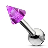 Cartilage hélix, tragus 83 - Pointe lilas paillettes