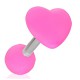 Cartilage hélix, tragus 89 - Cœur rose en acrylique