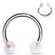 Piercing micro-circulaire 36 - Deux boules en quartz
