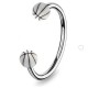 Piercing micro-circulaire 22 - Boules basket blanches