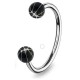 Piercing micro-circulaire 22 - Boules basket noires