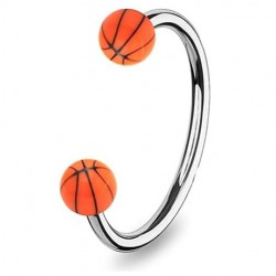 Piercing micro-circulaire 22 - Boules basket oranges