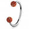Piercing micro-circulaire 22 - Boules basket marrons