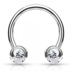 Piercing micro-circulaire 35 - Cinq cristaux transparents
