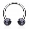 Piercing micro-circulaire 13 - UV paillettes boules noires