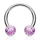 Piercing micro-circulaire 13 - UV paillettes boules lilas