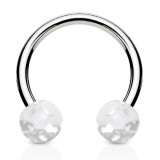 Piercing micro-circulaire 13 - UV paillettes boules transparentes