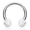 Piercing micro-circulaire 13 - UV paillettes boules transparentes