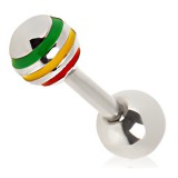 Cartilage hélix, tragus 93 - Strié boule rasta