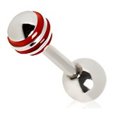 Cartilage hélix, tragus 93 - Strié boule rouge