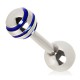 Cartilage hélix, tragus 93 - Strié boule bleue