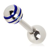 Cartilage hélix, tragus 93 - Strié boule bleu