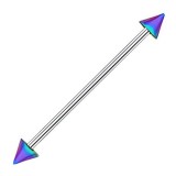 Piercing industriel 94 - Pointes plaqué-titane rainbow