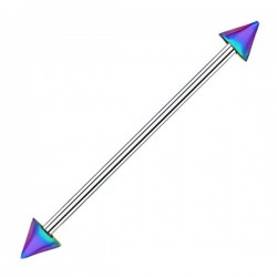 Piercing industriel 94 - Pointes plaqué-titane rainbow