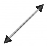 Piercing industriel 94 - Pointes plaqué-titane noire