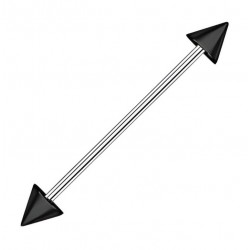 Piercing industriel 94 - Pointes plaqué-titane noire