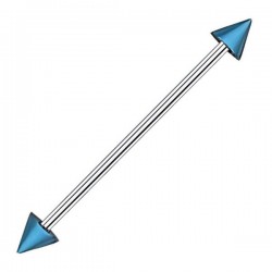 Piercing industriel 94 - Pointes plaqué-titane bleues