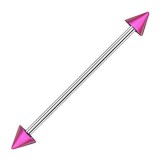 Piercing industriel 94 - Pointes plaqué-titane lilas