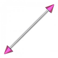 Piercing industriel 94 - Pointes plaqué-titane lilas