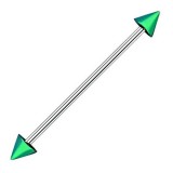 Piercing industriel 94 - Pointes plaqué-titane vertes